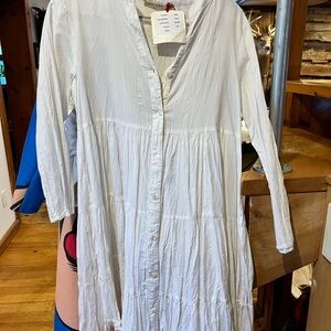 Perfect versatile White Button-Down Dress